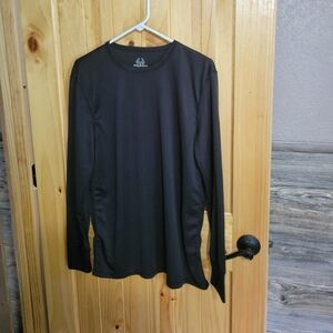 Realtree Medium Men's Cotton Baselayer Thermal Underwear Top Style IVO50121. Blk